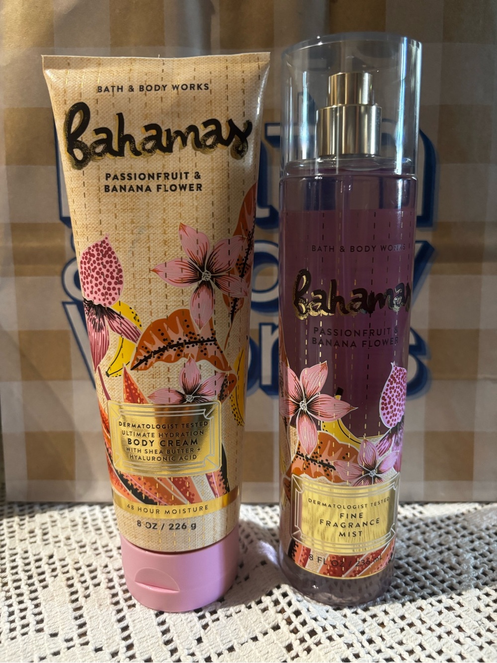 (2026) Bath & Body Works Bahamas Passionfruit & Banana Flower Body Cream & Mist